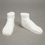 After The Antique, Pair of Italian Carrara Marble Feet