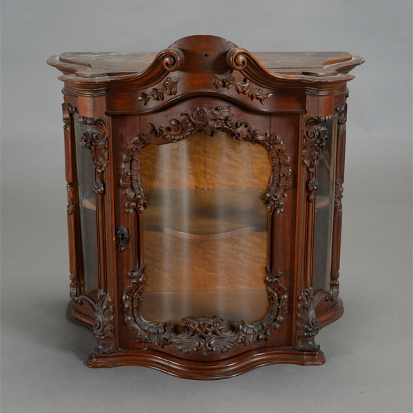 Glass Paneled Table Top Cabinet