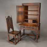 Spanish Baroque Style Secretary and Chair