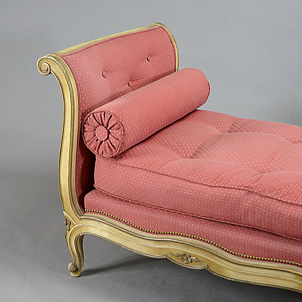 Louis XV Style Upholstered Lit De Repos Day Bed - Image 3 of 4