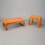 Contemporary Hawaiian Style Coffee Table and Side Table