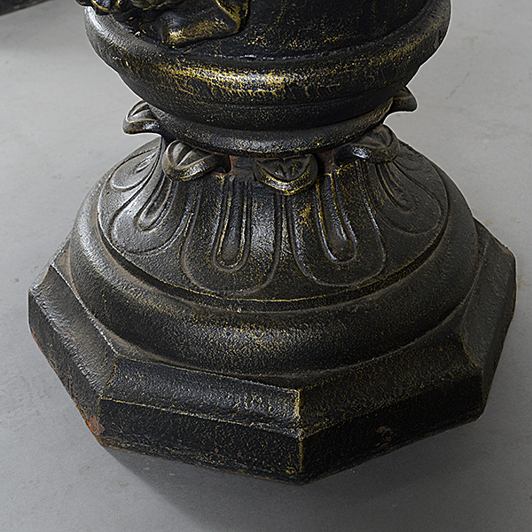 Pair of Large Renaissance Style Cast Urns with Rams Heads - Image 3 of 4