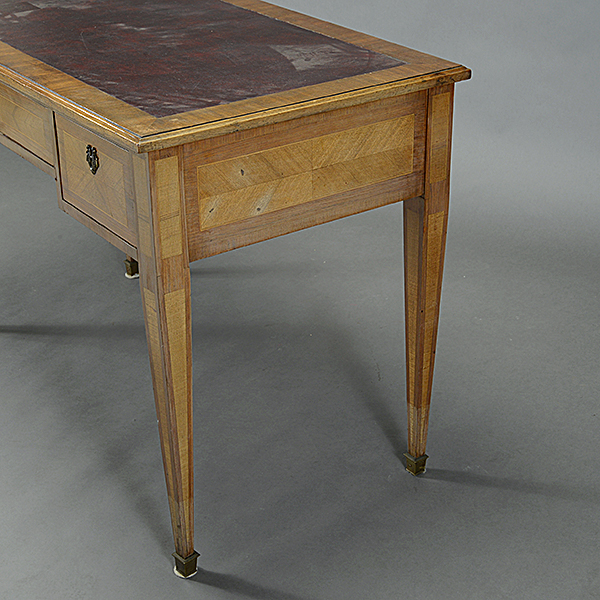 Louis XVI Style Walnut Writing Table with Leather Top, - Image 2 of 4