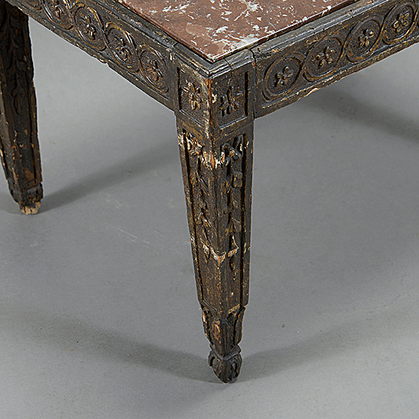 Neoclassical Style Giltwood Marble Top Side Table - Image 2 of 4