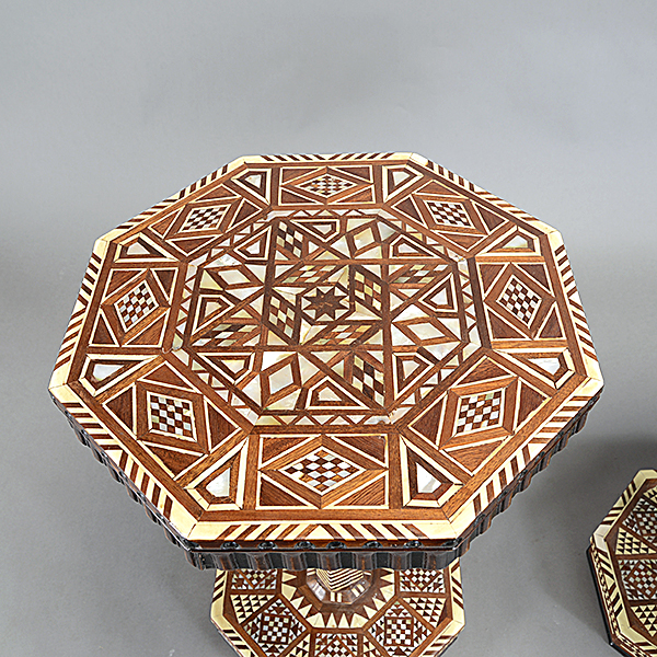 Pair of Moorish Inlaid Octagonal Tables - Image 2 of 4