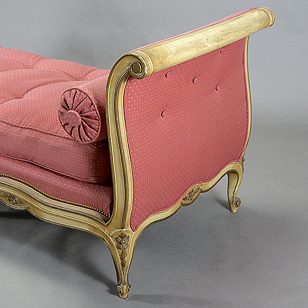 Louis XV Style Upholstered Lit De Repos Day Bed - Image 2 of 4