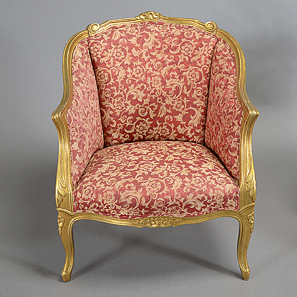 Pair of Louis XV Style Giltwood Bergeres - Image 2 of 4