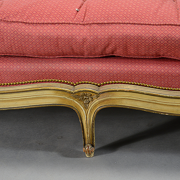 Louis XV Style Upholstered Lit De Repos Day Bed - Image 4 of 4