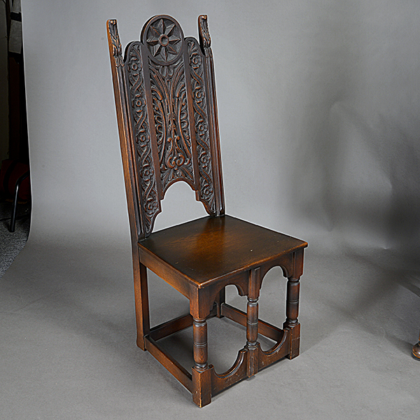 Spanish Baroque Style Secretary and Chair - Image 5 of 6