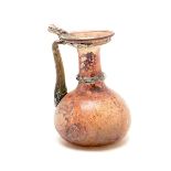 Roman Iridescent Glass Handled Ewer,