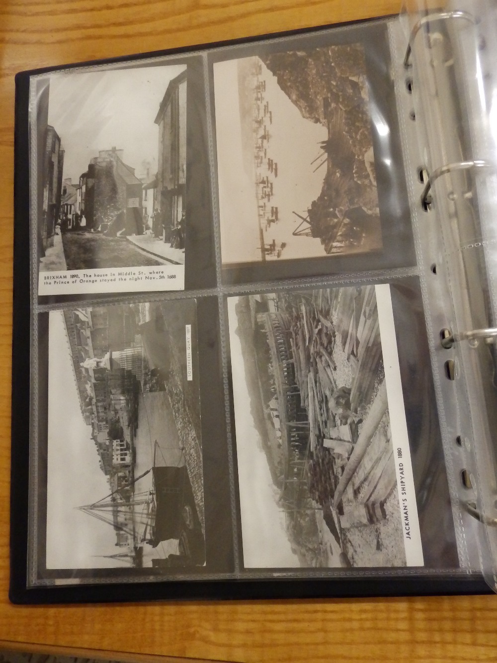 A modern album containing old postcards, including views of Brixham (some modern facsimiles) - Image 2 of 3