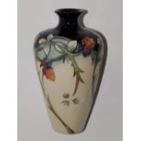 A boxed Moorcroft Meadow Charm pattern vase by Nicola Slaney – 2003 , 6” - small hairline crack to