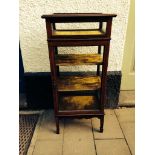 A small Edwardian inlaid mahogany table vitrine