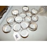 14 various silver napkin rings