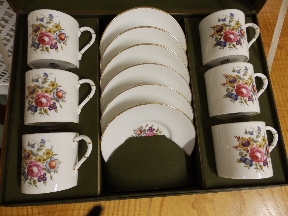 A boxed Royal Worcester coffee set