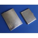 An engine turned silver cigarette case – Birmingham 1929 and one other (2)