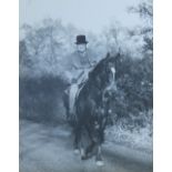 A 1948 press publicity photo of Winston Churchill on horseback, 9.5” x 7.5” (this may be seen