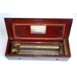 A late 19thC lever wind Nicole Freres musical box, the 13” cylinder playing 8 airs (including 6 by