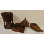 Three pieces of Dutch treen