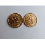 Two gold sovereigns – 1958 & 1959