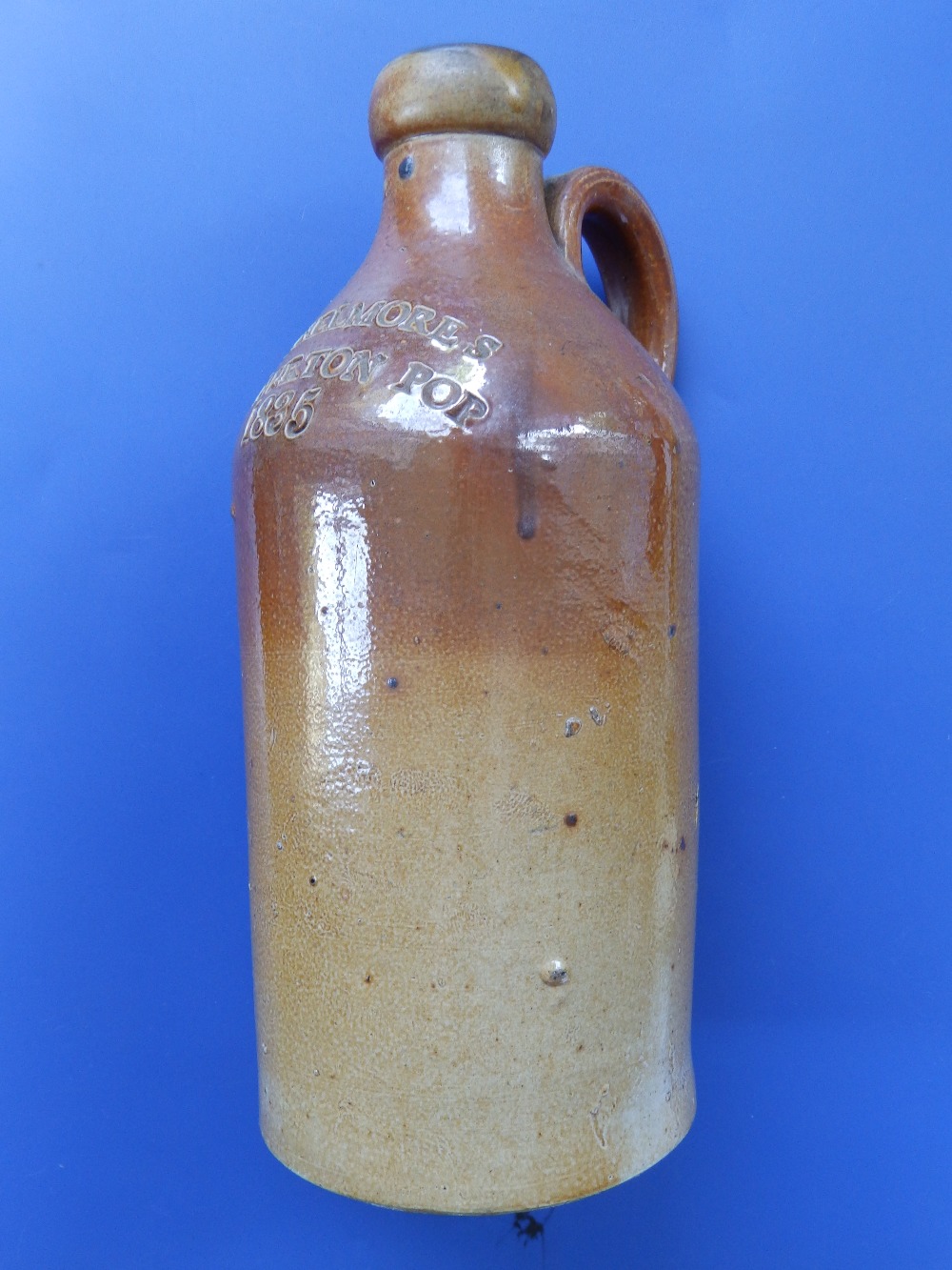 A William IV stoneware bottle – 'W, Michelmore's Ashburton Pop 1835'