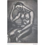* Georges Rouault (1871-1958) – aquatint in black & white – 'Solitaire, en cette vie d'embuches et