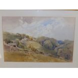 Fred Jackson – watercolour – a view of Slad, Gloucestershire, 11.5” x 17”