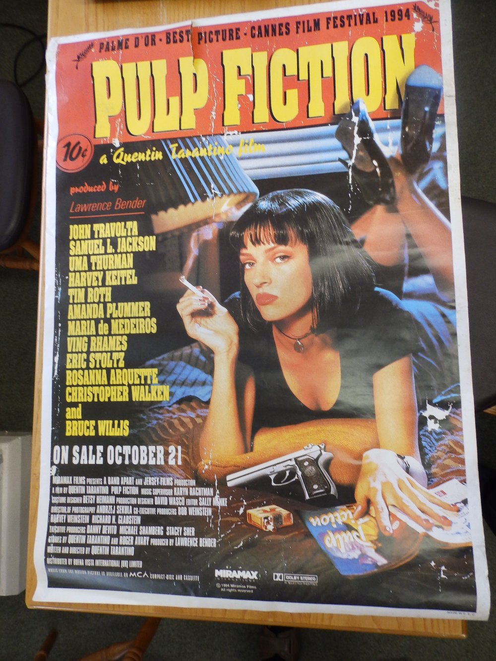 A 'Pulp Fiction' colour poster together with a poster for 'Leon' (2)