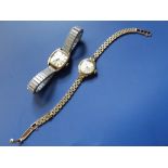 A 9ct gold Avea lady's wrist watch and one other (2)