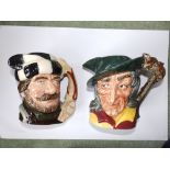 Two Royal Doulton character jugs – Pied Piper D6403 & Trapper D6609