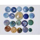 20 Ruskin circular cabochon plaques – 0.75-1.75”