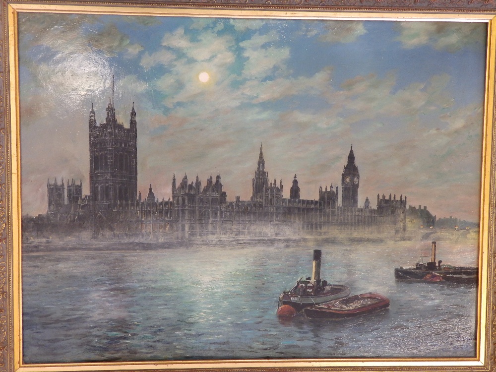 Geoffrey Stone – oil painting – Houses of Parliament, 17” x 24”