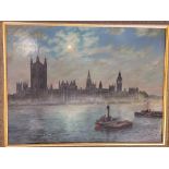 Geoffrey Stone – oil painting – Houses of Parliament, 17” x 24”