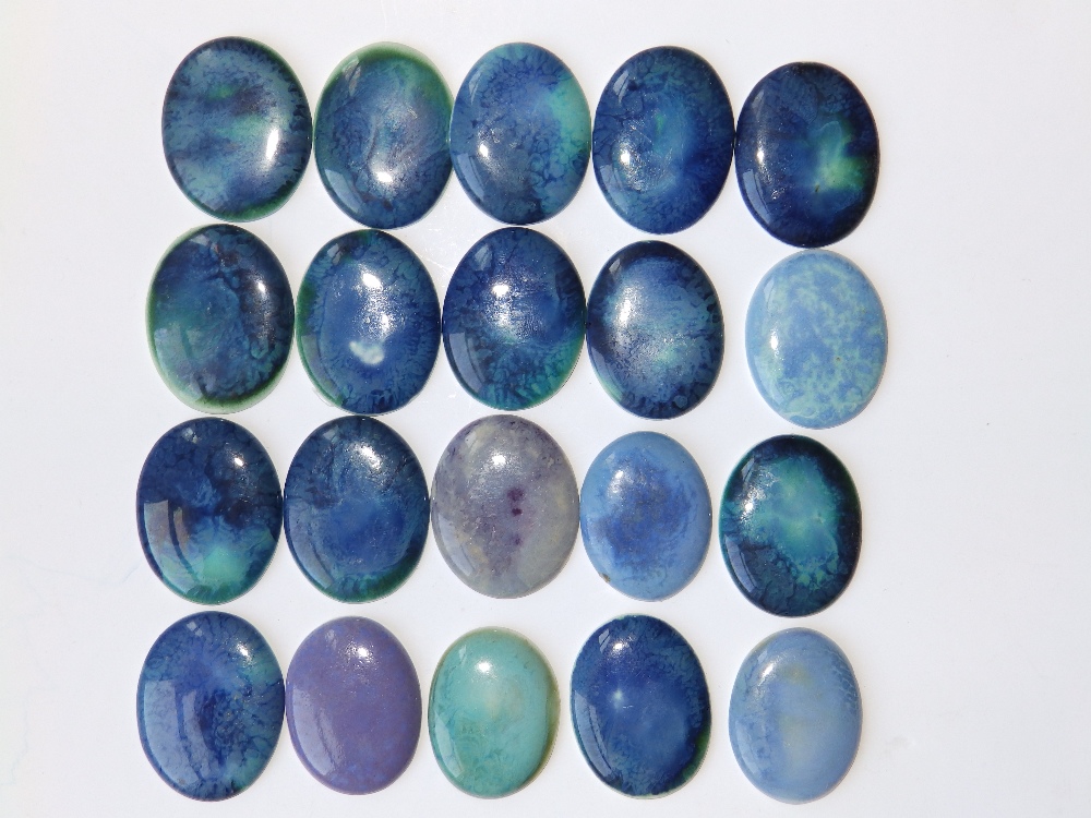 20 Ruskin oval cabochon plaques – 1.5-1.7”