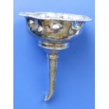 A George III silver wine funnel – indistinct London marks – a/f