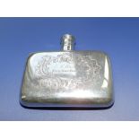 A horse-racing presentation hip flask – 'E. Mason, School House Steeple Chase 1854'