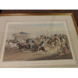 An Ackermann colour print – 'Kennington Gate – A Trip to Epsom and Back'