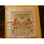 An embroidered silk cloth – Souvenir of Egypt, 1916