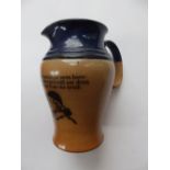 A Royal Doulton stoneware ale jug – 'Let Not A Man Be Seen...'