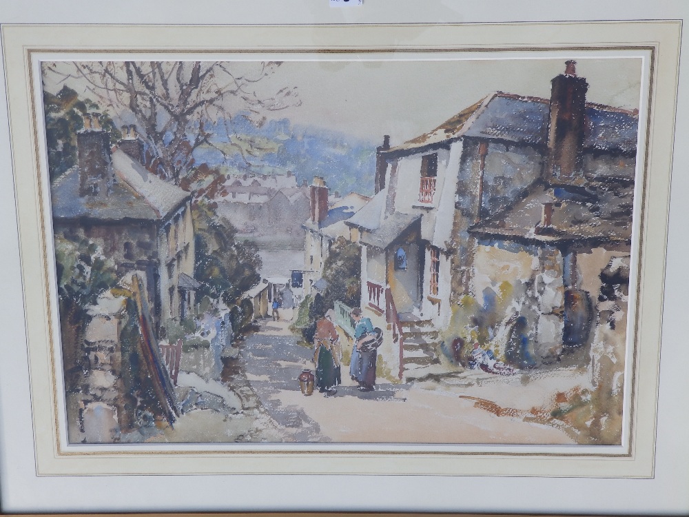 Will Evans RCA (1888-1957) – watercolour – Bodinnick Ferry, near Fowey, unsigned, 15.5” x 22.5”