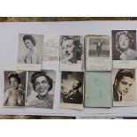 An autograph/sketch album including the signatures of Vera Lynn, Max Wall, Thora Hird and her