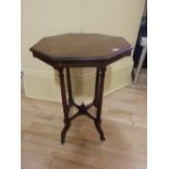 A late Victorian octagonal occasional table by Shoolbred