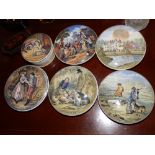 Six Victorian colour printed pot lids – 'Little Red Riding Hood', 'No By Heaven', 'The