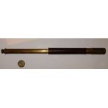 A 19thC Dolland 'Night or Day' hand-held brass telescope.