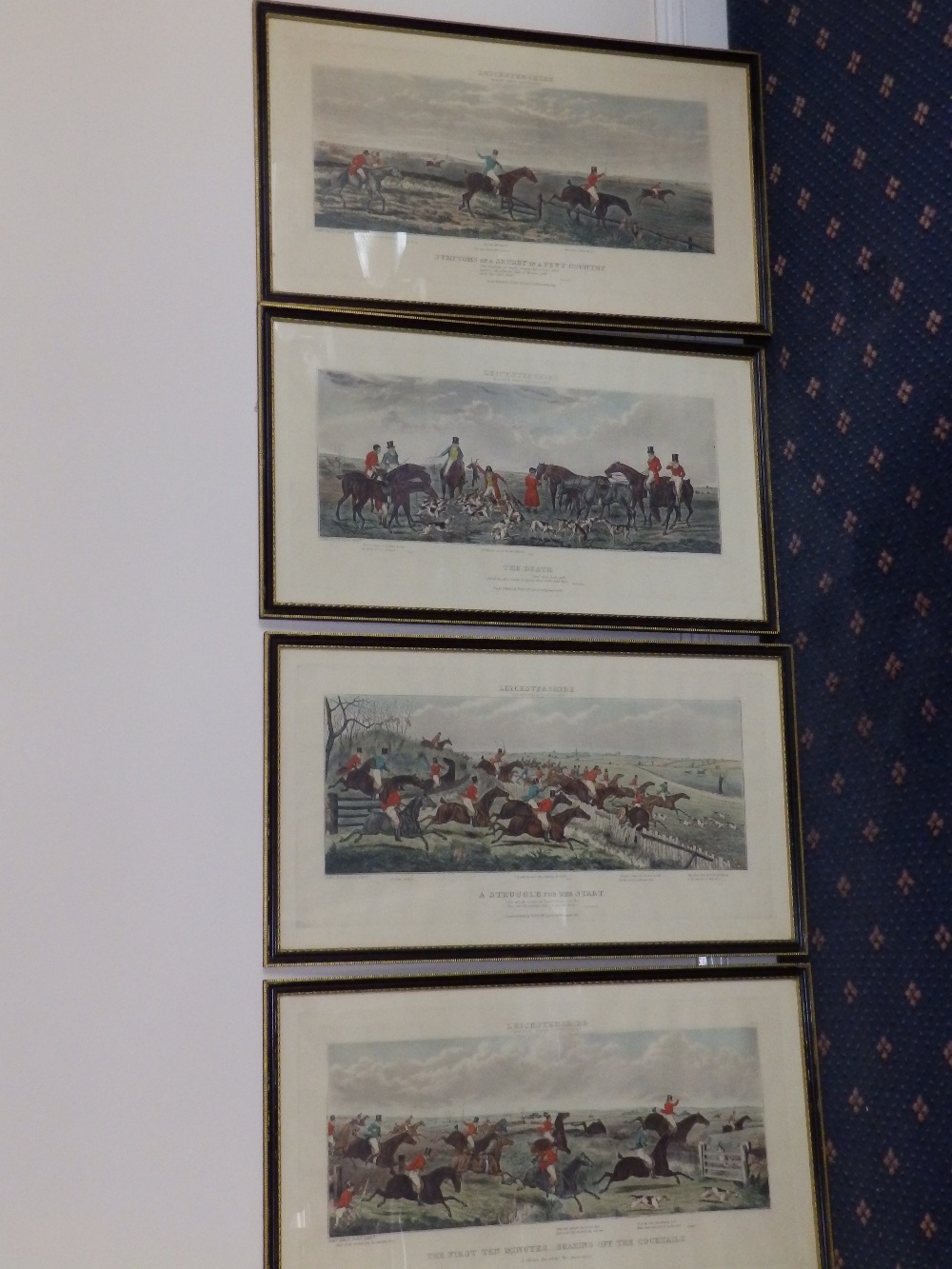After Dean Paul – a set of four coloured hunting prints – Leicestershire