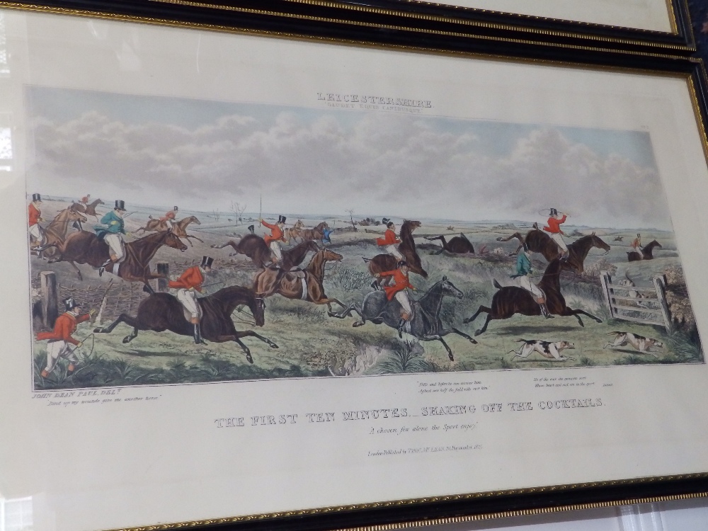 After Dean Paul – a set of four coloured hunting prints – Leicestershire - Image 2 of 2