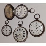 A damaged silver cased pocket watch by 'John Forrest of London. Chronometer Maker to the Admiralty',