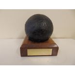 A 16thC cannon ball recovered from the wreck found at Church Rocks, Teignmouth in 1975.