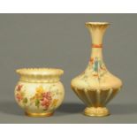 Two Royal Worcester vases,