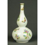 A Herend gourd vase, Victoria design, butterfly and foliate.  Height 29 cm.